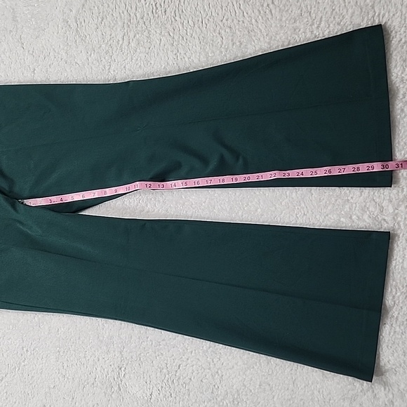 Loft The Sutton Flare Green High Rise Pants With Pockets - Picture 5 of 10